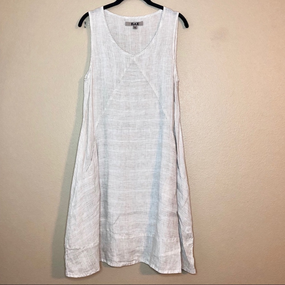 FLAX | Linen Sleeveless Dress With Pockets